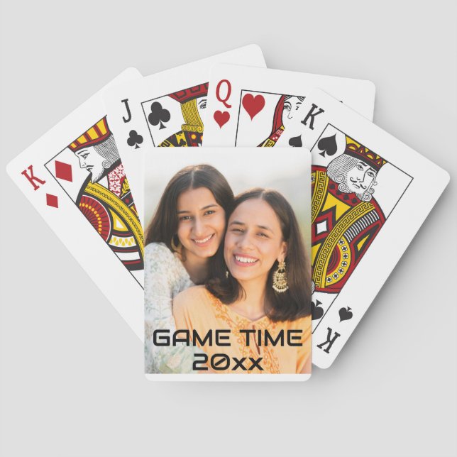Benutzerdefiniertes personalisiertes Foto Spielkarten (Rückseite)