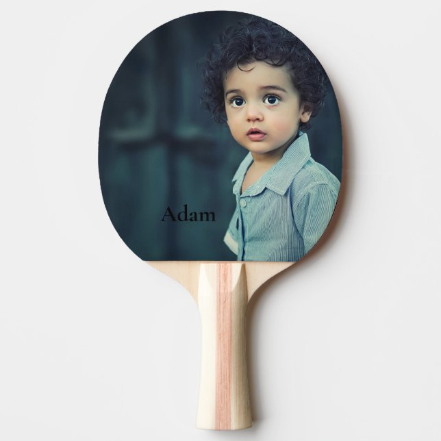 Benutzerdefiniertes Personalisiertes Foto und Text Tischtennis Schläger (Vorderseite)