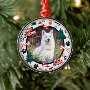 Benutzerdefiniertes Personalisiertes Hunde-Foto-We Ornament Aus Metall