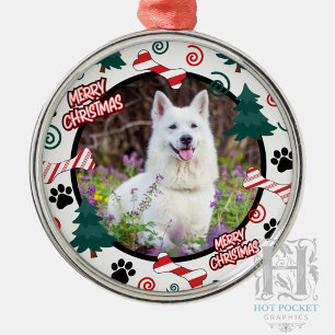 Benutzerdefiniertes Personalisiertes Hunde-Foto-We Ornament Aus Metall
