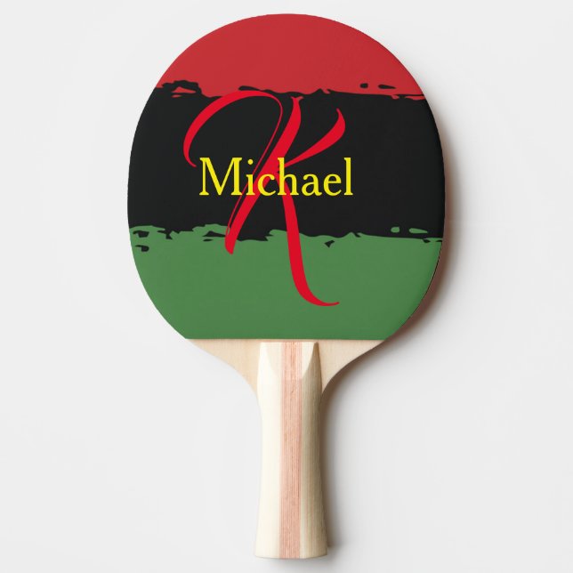 Benutzerdefiniertes Personalisiertes Mit Monogramm Tischtennis Schläger (Vorderseite)