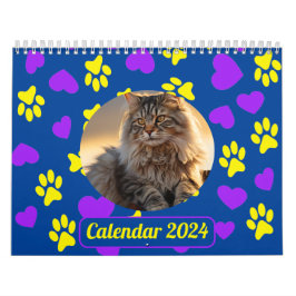 Benutzerdefiniertes Pet-Foto Druckfarben Muster Bl Kalender