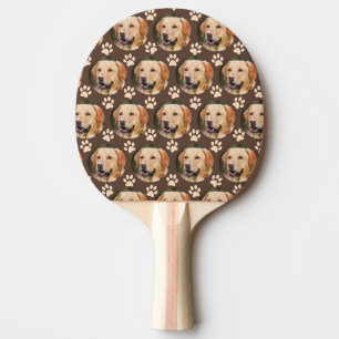 Benutzerdefiniertes Pet-Foto Muster Dog Brown Tischtennis Schläger