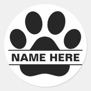 Benutzerdefiniertes Pet Monogramm Runder Aufkleber