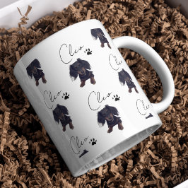 Benutzerdefiniertes Pet-Portrait und Skriptnamen-Ü Zweifarbige Tasse