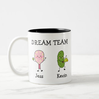 Benutzerdefiniertes Pickleball Dream Team Lustig Zweifarbige Tasse