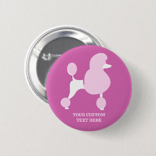 Benutzerdefiniertes Pink-Poodle Button