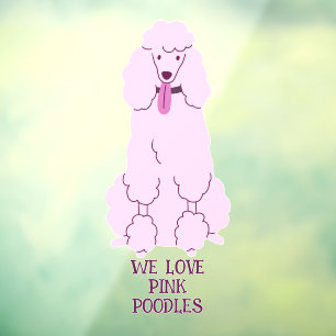 Benutzerdefiniertes Pink-Poodle Fensteraufkleber