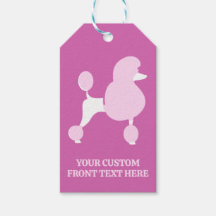 Benutzerdefiniertes Pink-Poodle Geschenkanhänger