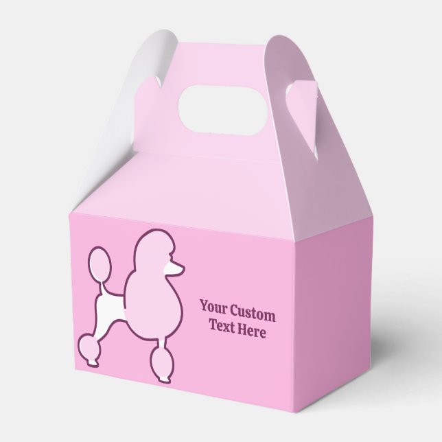 Benutzerdefiniertes Pink-Poodle Geschenkschachtel (Vorderseite)