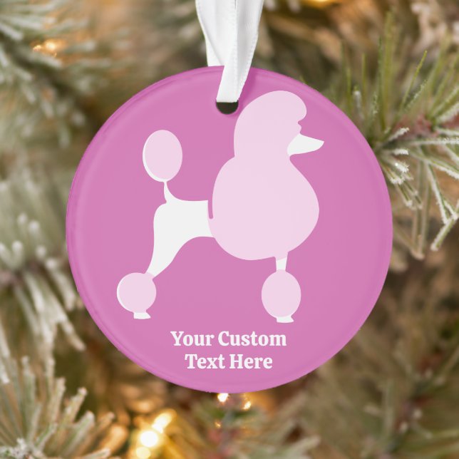 Benutzerdefiniertes Pink-Poodle Ornament (Baum)