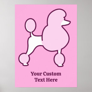Benutzerdefiniertes Pink-Poodle Poster