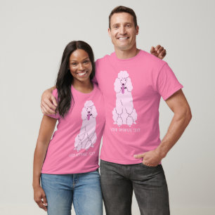 Benutzerdefiniertes Pink-Poodle T-Shirt