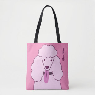 Benutzerdefiniertes Pink-Poodle Tasche