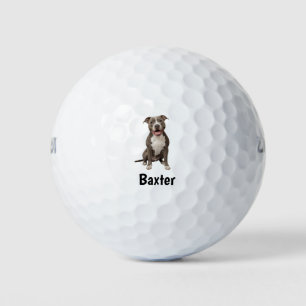 Benutzerdefiniertes Pitbull-Foto Text Personalisie Golfball