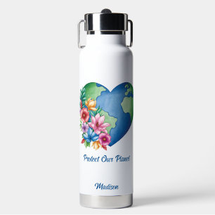Benutzerdefiniertes Planet Erde Herz Trinkflasche
