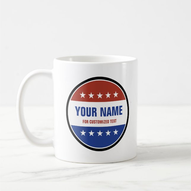 Benutzerdefiniertes politisches Logo Kaffeetasse (Links)
