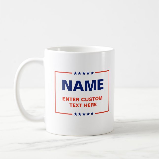 Benutzerdefiniertes politisches Logo (Trump-Design Kaffeetasse (Links)