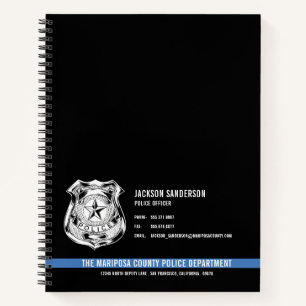 Benutzerdefiniertes Polizeiabteilung-Logo für die  Notizbuch