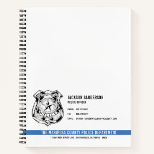 Benutzerdefiniertes Polizeiabteilung-Logo für die Notizbuch