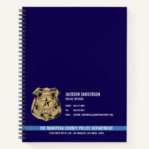 Benutzerdefiniertes Polizeiabteilung-Logo für die Notizbuch