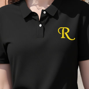 Benutzerdefiniertes Polo-Shirt mit goldenem Monogr