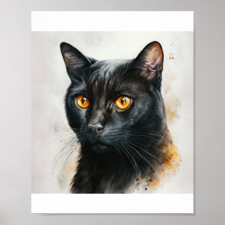 Benutzerdefiniertes Portrait von Haustieren, Aquar Poster