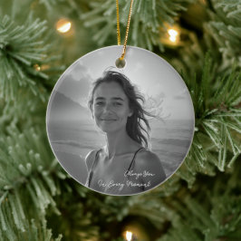 Benutzerdefiniertes Portrait von ihr – Einfaches F Keramik Ornament