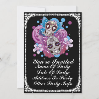 Benutzerdefiniertes Print Butterfly Sugar Skull Pa Einladung