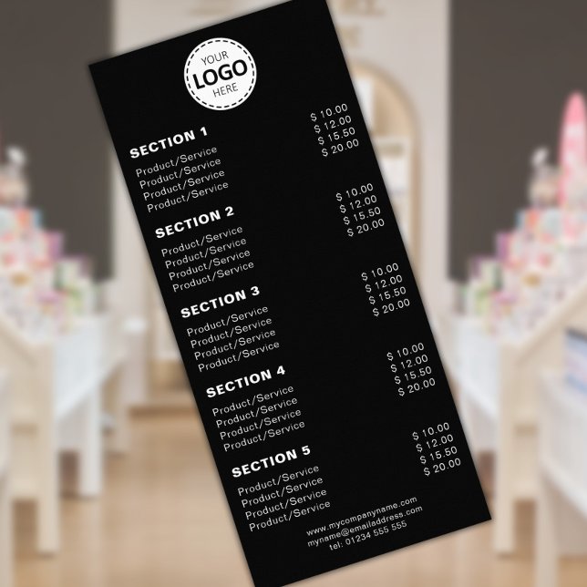 Benutzerdefiniertes Produkt/Dienste Einfach Schwar Werbekarte (Von Creator hochgeladen)