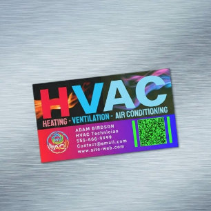 Benutzerdefiniertes professionelles HVAC-Firmenlog Magnetische Visitenkarte