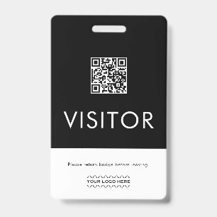 Benutzerdefiniertes QR-Code-Besucherabzeichen Ausweis