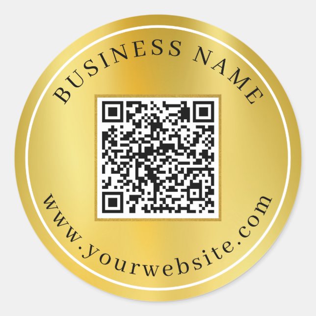 Benutzerdefiniertes QR-Code-Element Runder Aufkleber (Vorderseite)