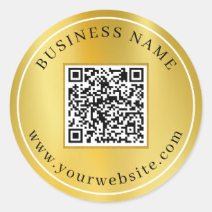 Benutzerdefiniertes QR-Code-Element Runder Aufkleber