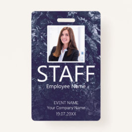 Benutzerdefiniertes QR-Code Event Blue Abzeichen Ausweis