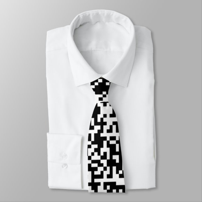 Benutzerdefiniertes QR-Code-Halstuch Designiere de Krawatte (Gebunden)