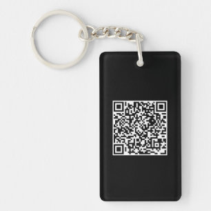Benutzerdefiniertes QR-Code-Logo schwarz solide mi Schlüsselanhänger