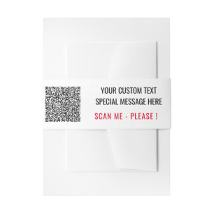 Benutzerdefiniertes QR-Code Scan Info Textfarben B Einladungsbanderole