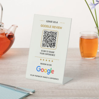 Benutzerdefiniertes QR-Code-Schild für Google-Bewe Sockelschild