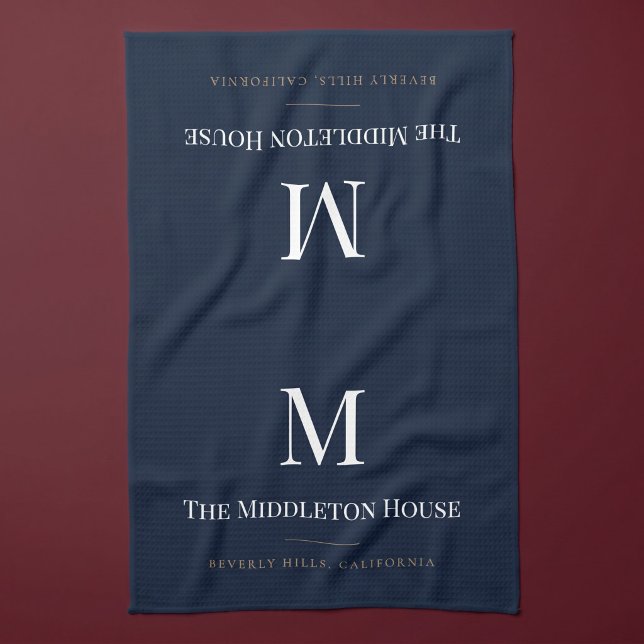Benutzerdefiniertes Quiet Luxury Anwesen Monogramm Geschirrtuch (Von Creator hochgeladen)