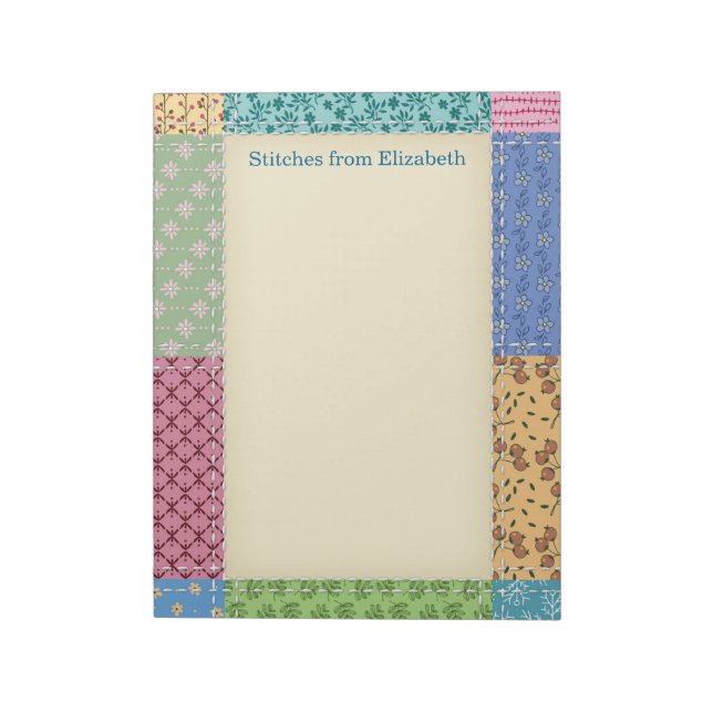 Benutzerdefiniertes Quilt-Patchwork Notizblock (Rotiert)