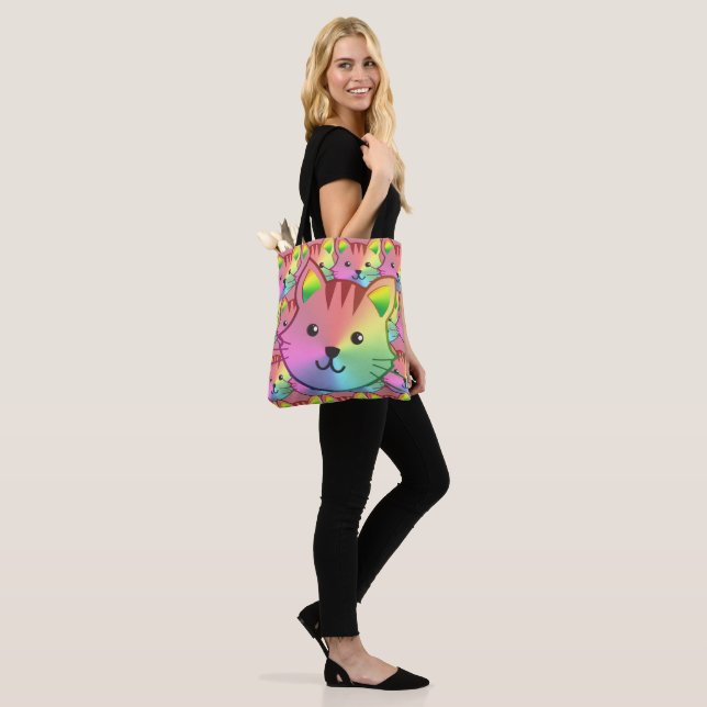 Benutzerdefiniertes Rainbow-Cat-Design | Personali Tasche (Am Model)