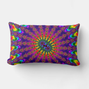 Benutzerdefiniertes Rainbow Fraktal Burst Lumbar T Lendenkissen