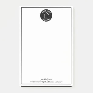 Benutzerdefiniertes Real-Anwesen-Firmenlogo Modern Post-it Klebezettel