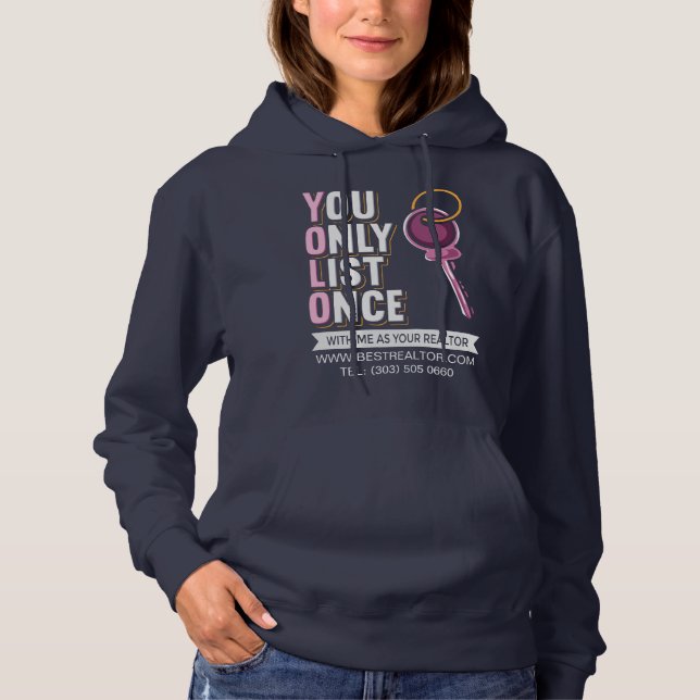 Benutzerdefiniertes Real Anwesen Sie nur einmal al Hoodie (Vorderseite)