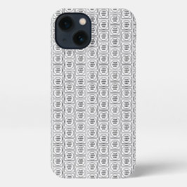 Benutzerdefiniertes Rechteck-Geschäftslogo-Muster  iPhone Hülle