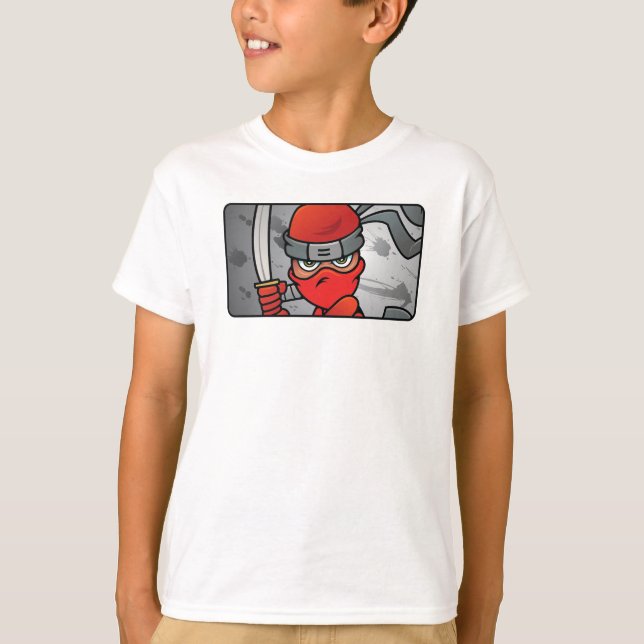Benutzerdefiniertes Red Ninja Design T-Shirt (Vorderseite)