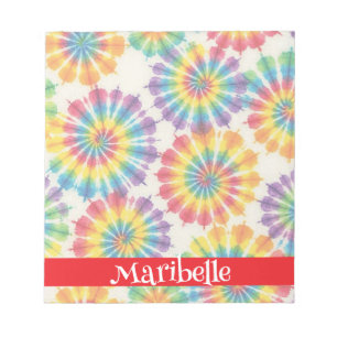 Benutzerdefiniertes Regenbogen-Psychedelic-Retro-T Notizblock
