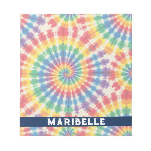 Benutzerdefiniertes Regenbogen-Psychedelic-Retro-T Notizblock