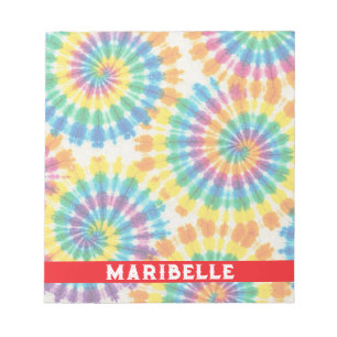 Benutzerdefiniertes Regenbogen-Psychedelic-Retro-T Notizblock